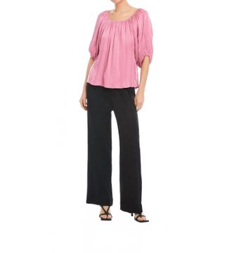 Fifteen Twenty Liza Peasant Blouse In Peony