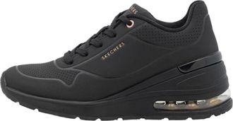Skechers Womens Million AIR Sneaker, Black, 6.5 UK