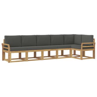 vidaXL Conjunto De Sof&aacute;s De Exterior 6 Pcs Blanco Y Antracita Vidaxl