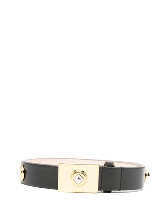 D&eacute;hanche Medora black belt - women - Calf Leather - L