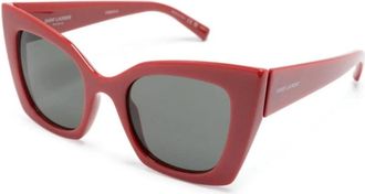 Saint Laurent SL 552 Zonnebril - Dames - Zonnebrillen - Rood - 51 MM - Accessoires