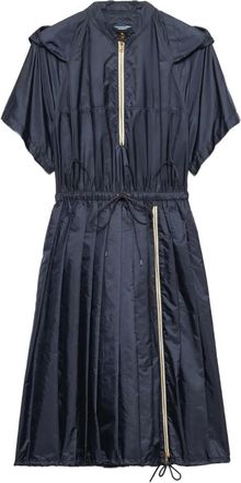 Prada Abito Re-Nylon utility con zip - Blu