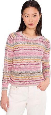 Nic+Zoe Petite Melange Mix Sweater Womens Clothing Pink : PM, Cotton/Rayon