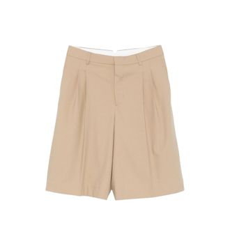Ami Wide Leg Pleated Shorts