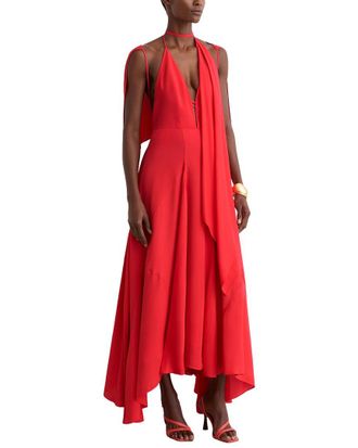Reiss Evory Strappy Draped Cape Maxi Dress