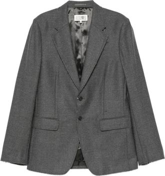 Maison Margiela Jacket - Heren - Blazers - Grijs - M - Leer - Jassen