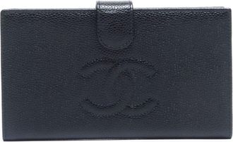 Chanel 2002 long Coco Mark wallet - Black