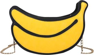 Supvox Fruit Banana Crossbody Bag for Women Single Shoulder Fruit Chain Phone Bag Cute Lightweight for Daily Travel and Casual Wear