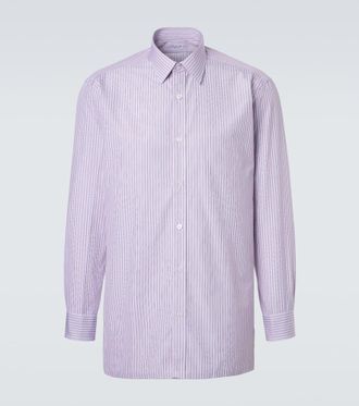 Charvet Striped cotton poplin shirt