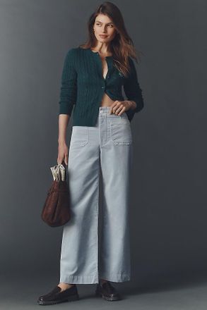 Maeve The Colette Full-Length Velvet Pants by Maeve