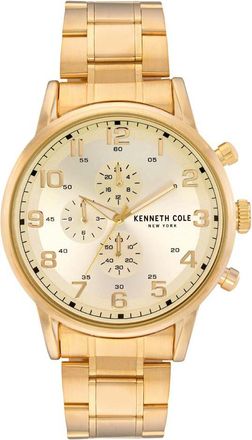 Kenneth Cole KC51092001 Mens Dress Sport Watch - Gold - One Size