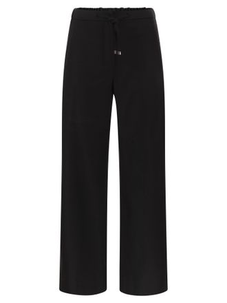 Max Mara Smmfloria scheerwollen stretchbroek met trekkoord in de taille