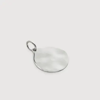 Monica Vinader Sterling Silver Siren Muse Round Pendant