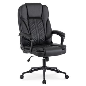OEM Silla De Oficina Giratoria Phoenix, Negra, De Piel Ecol&oacute;gica, Moderna