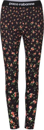 Paco Rabanne Legging met bloemenprint - Dames - Leggings - Veelkleurig - XS - Broeken