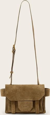 AllSaints Leather Ursa Mini Suede Crossbody Bag, Size: One Size