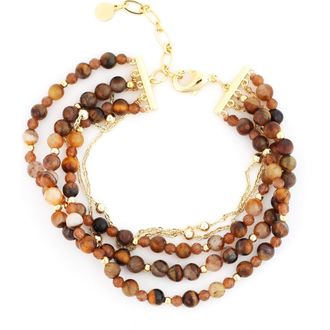 Panacea Tigers Eye Multistrand Bracelet in Brown at Nordstrom