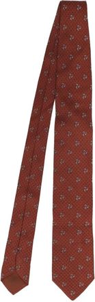 Giorgio Armani 1990 geometric-patterned tie - men - Silk - One Size - Red