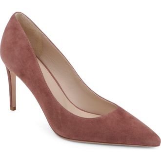 L'agence Maelle Pointed Toe Pump in Hazel Suede at Nordstrom, Size 5.5