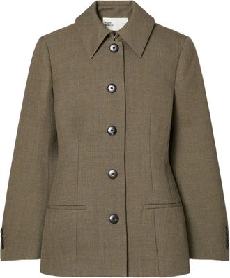 Tory Burch Wollen jack met knoop - Bruin