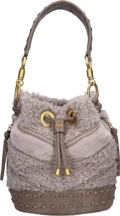 La Carrie Space Sheep Faux Fur Bag - Dames - Schoudertassen - Grijs - ONE Size - Leer - Tassen