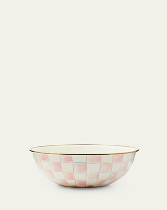MacKenzie-Childs Rosy Check Enamel Everyday Bowl, Extra Large