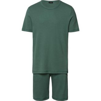 Hanro Smart Sleep Organic Cotton Blend Pajama Set in Herbal Tea at Nordstrom, Size Medium