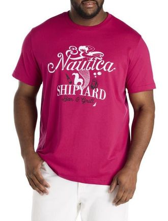 Nautica Big & Tall Shipyard Graphic Tee in Deepfuschi at Nordstrom, Size 3X Big