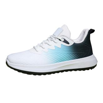 Generic Mens Running Shoes Mesh Breathable Slip-On Sneakers Lightweight Athletic Trainers with Soft Sole and Gradient Color Design Comfort Fashion Support Foo