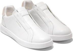 Cole Haan Grand Crosscourt Luxe Slip-On Sneaker in White Leather/Sesame Suede at Nordstrom Rack, Size 5.5