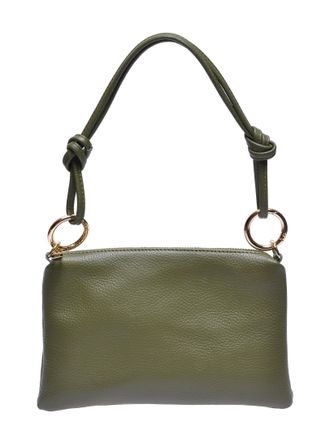 Anna Luchini Khaki Rundleer Tas