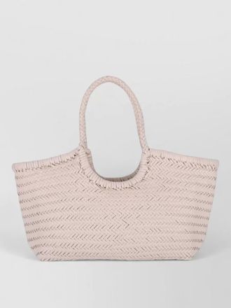 Dragon Diffusion tote bag woven design circular handles