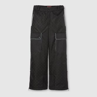 Gucci GG Technical Fabric Jacquard Pant, Size XL, Black, Ready-to-wear