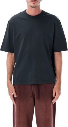 Golden Goose Cotton Jersey Relaxed Fit T-Shirt with Tonal Logo Embroidery