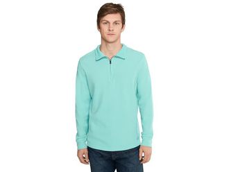 Vineyard Vines Coastline 1/4 Zip Mens T Shirt Sea Splash : 2XL, Cashmere/Polyester/Rayon