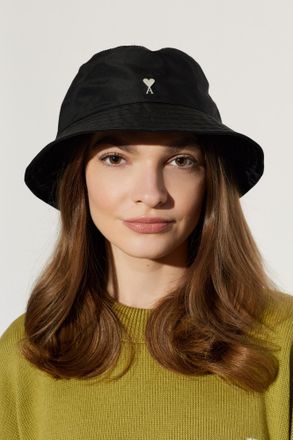 Ami Hat With Logo, Unisex, Black