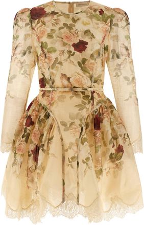 Zimmermann hypnotic Lace Trim Mini Dress