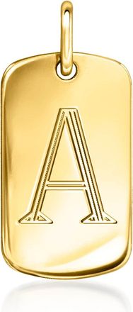 RS Pure by Ross-Simons Italian 14kt Yellow Gold Personalized Dog Tag
