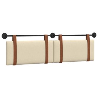 vidaXL Cabecera Colgante Liso Crema 190 X 55 X 5 Cm Pu Antiguo Vidaxl