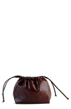Mela Vegan Leather Pouch Clutch in Deep Red at Nordstrom Rack