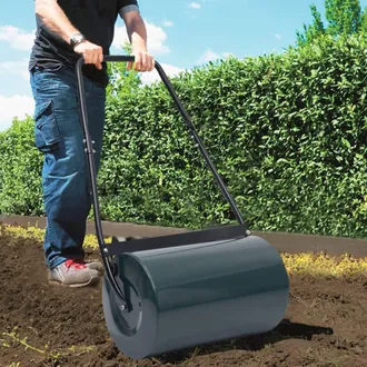 vidaXL Rodillo Para C&eacute;sped Verde Y Negro 63 Cm 50 L Vidaxl
