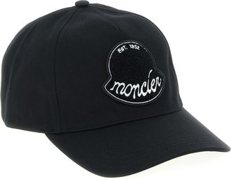 Moncler Mens Black Cotton Cap (baseball Hat)