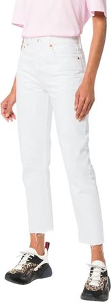 Re/Done 70S Stove Pipe Jeans In White