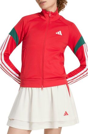 adidas Originals House of Tiro Nations Track Jacket in Scarlet/Dark Green/White at Nordstrom, Size Xx-Large