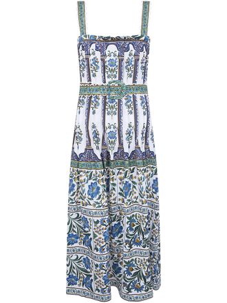 Farm Rio Sleeveless Belt Maxi Dress