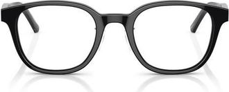 Emporio Armani 49mm Phantos Optical Glasses in Black /Demo Lens at Nordstrom