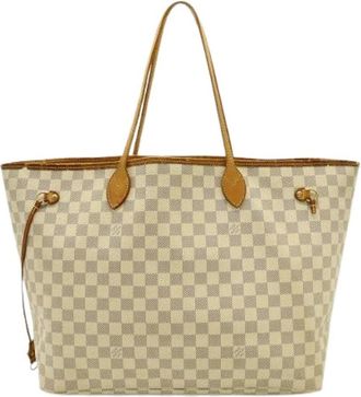 Louis Vuitton Pre-owned Neverfull Damier Azur Tote Bag - Dames - Vintage Shopper - Beige - ONE Size - Vintage