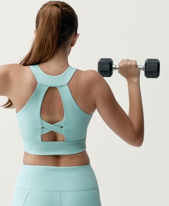 Born Living Yoga Top Ariadna Greece Blue