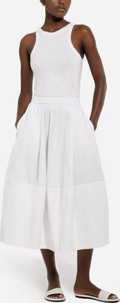 Co Full Skirt in Cotton Poplin in White at Nordstrom, Size X-Large