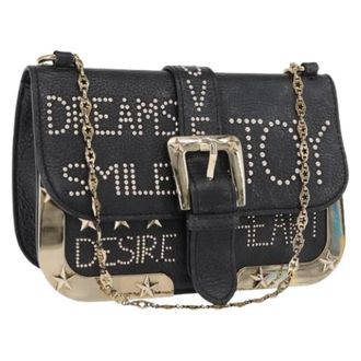 Valentino Pre-owned Leren Schoudertas - Dames - Pre-owned - Zwart - Maat: ONE Size Leer
